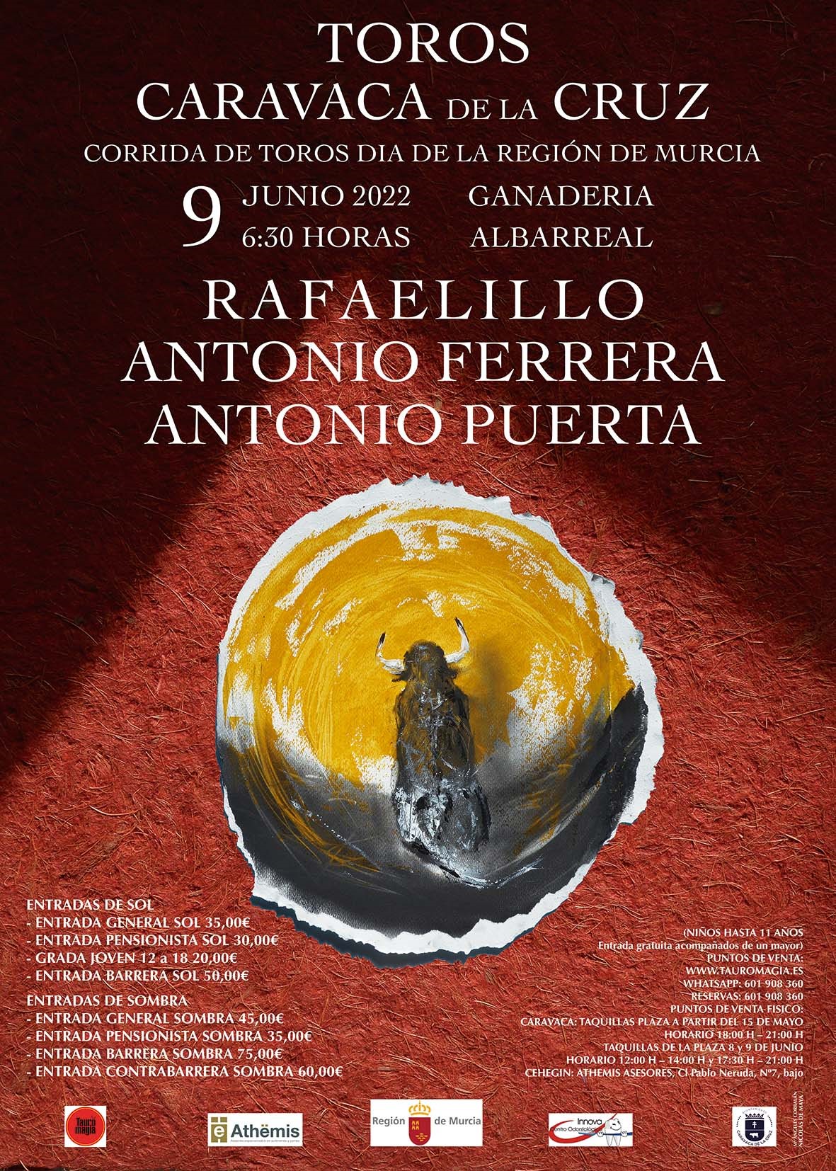 Toros Caravaca de la Cruz 9. Juni 2022.